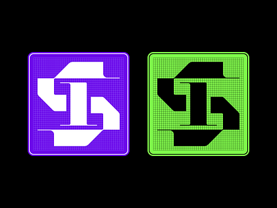 S1 Stickers (SentinelOne) alien branding cyberpunk futurism grid icon letter s logo logotype modernism modular retrofuturism s s1 sentinelone sticker symbol tech type typoography