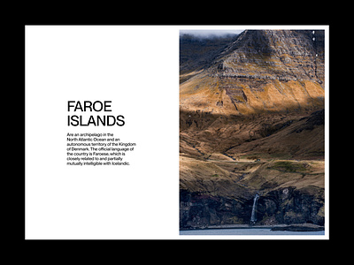 The Faroes | Editorial layout, pt. 15 design faroes figma graphic design grid landing landing page layout minimal minimalism minimalist poster swiss typography ui ui design user interface web web design