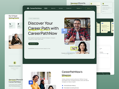 Career Path Website Landing Page 3d animation branding dashboard graphic design interface landing page motion graphics ui uiux user experience ux web app website