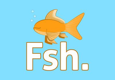 What do you call a fish with no eyes? adobe illustrator apparel design illustration vector art