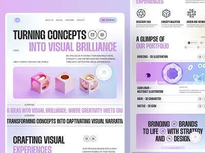 Tero. 3D Image Generator Website 3d ai generated artificial intelligent automated design branding illustration image generation landing page ui website