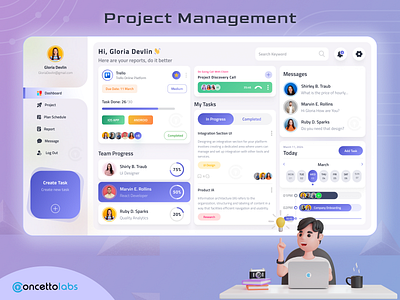 Project Management Dashboard dashboard project management ui