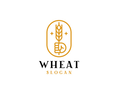 Wheat In Hand Logo wheat logo