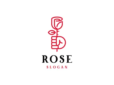 Rose In Hand Logo rose logo