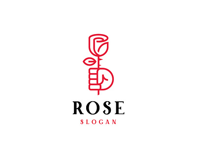 Rose In Hand Logo rose logo