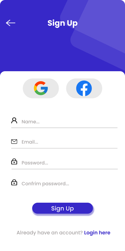 Sign-Up Page - UIUX dailyui mobiledesign signuppage uiuxchallenge userexperienc userinterface