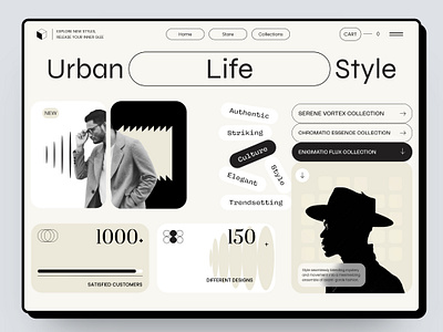 Urban Life Style - Homepage Banner aestheticclothing branding creativeui fashionui graphic design motion graphics uiuxdesign webdesign