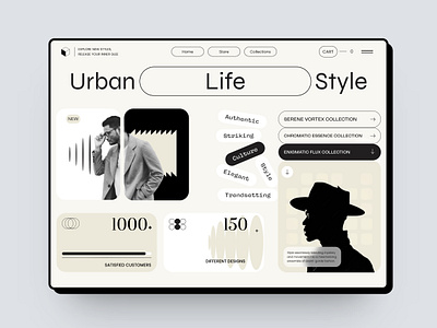 Urban Life Style - Homepage Banner aestheticclothing branding creativeui fashionui graphic design motion graphics uiuxdesign webdesign
