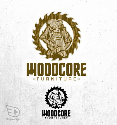 Logo concepts - wood furniture branding chipdavid craftsman dogwings drawing furniture graphic design logo natural vector wood worker