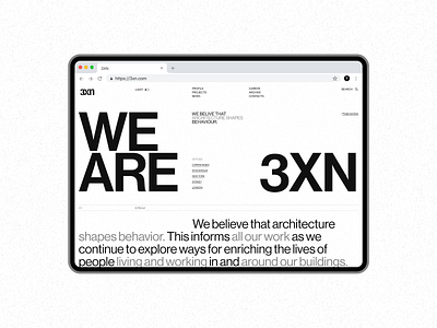 3XN ARCHITECTS | Main page animation design interaction ui ux webdesign website