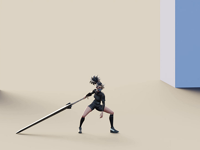 Akali Combo Attack 3d animation blender