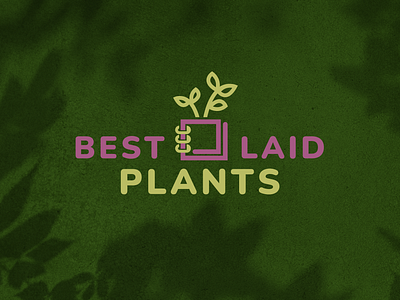 Best Laid Plants Logo branding design icon logo notepad plants texture type