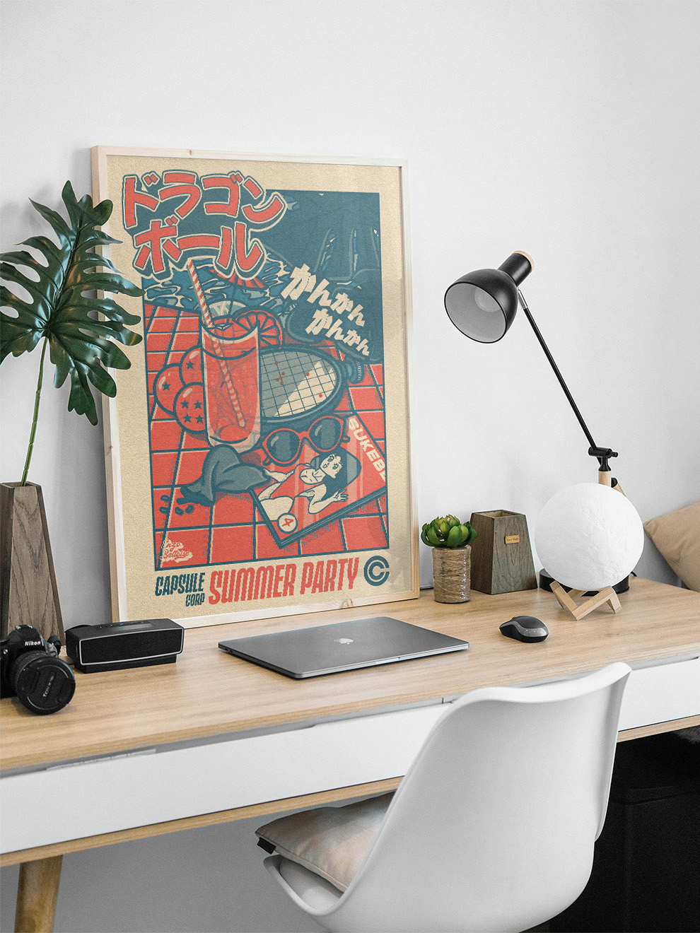 Poster - Capsule Corp Summer Party 🐉 affiche design dragonballz graphic design illustration japan logo manga photoshop poster retro videogame vintage