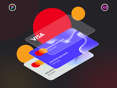 Debit Card Glass Morphism Design banking debitcards digitalwallet glassmorphism payments securetransactions ui uiux userexperience userinterfacedesign