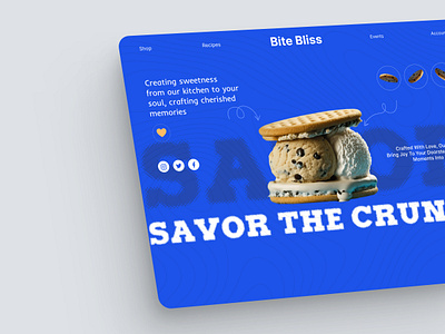 Bite Bliss - Homepage Banner creativeuiux graphic design interactivedesign ui uiuxinspiration visualdesign