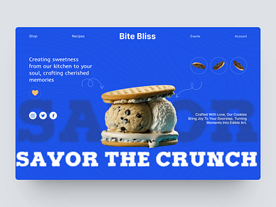 Bite Bliss - Homepage Banner creativeuiux graphic design interactivedesign ui uiuxinspiration visualdesign