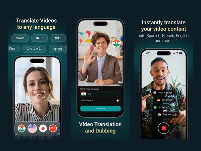 AI Video Translator app ui video translator
