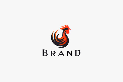 Inferno Rooster Logo Design branding design graphic design logo vector vitality