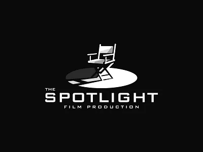 Film Logo branding business chair design director entertainment film light logo logo design logos media minimal motion graphics movie simple spotlight