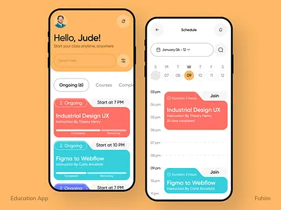 Education Mobile App app app design course course app design e learning e learning app education education app fahim learning mobile app mobile app design online class online course ui