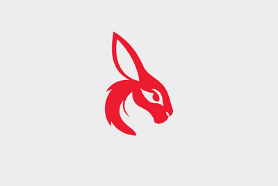 Blazing Fire Rabbit Logo boldness branding design graphic design logo vector