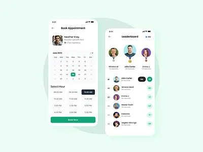 Educational Tutor App UI Design app design app ui app ui design booking app education app fig figma leaderboard light theme mobile app ui ui ui design