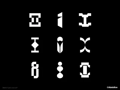 Lettermark I-01 | Marks exploration brand branding design digital geometric graphic design icon letter i logo marks minimal modern logo monochrome monogram negative space