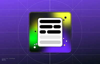 Censor Text & Blur App Icon app blackout blur censor icon logo shotmagic text