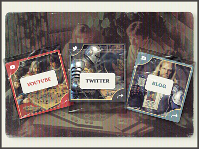 Trading Card Style Social CTAs boardgame boardgame design graphic design illustration interactive design trading card ui ui design ux video game vintage web design web3 website design