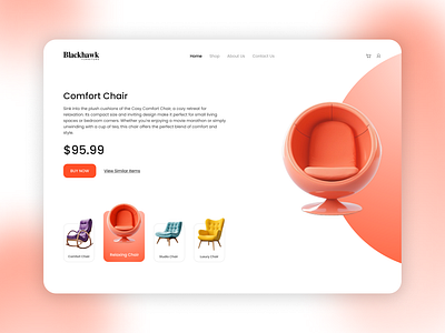 Furniture Landing Page 3d animation branding graphic design logo motion graphics ui ux visual design web design