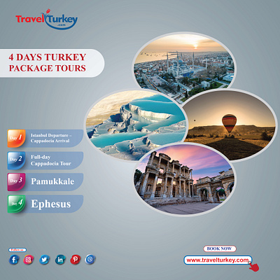 4 Days Turkey Package Tour branding graphic design ui