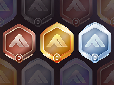 The Finals - Refined Rank Icons game ui gaming icons illustration medal metal rank video game