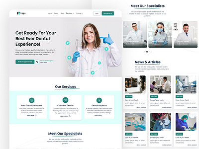 Dental Website Design dentaldesign medicaldesign ui uidesign userexperiences uxdesign webdesign websitedesign