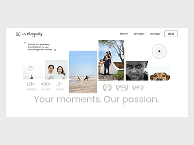 Ace Photography design figma landing page ui user interface website website design