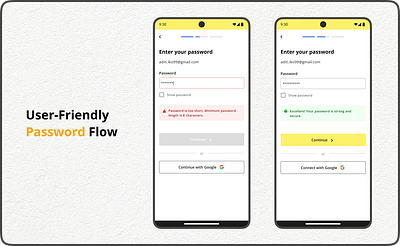 UI Challenge : Day 10 (User-Friendly Password Flow) dailyui designchallenge errorhandling feedback formdesign login password positivereinforcement securelogin uiux userexperience userfriendly