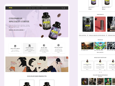 Colombian Coffee Shopify Store Landing Page UI Design coffee coffee landing page coffee shop coffee store e commerce store design ecommerce eommerce landing page landing page shopify coffee store shopify expert shopify landing page shopify store design shopify ui shopify uiux shopify web design ui web design