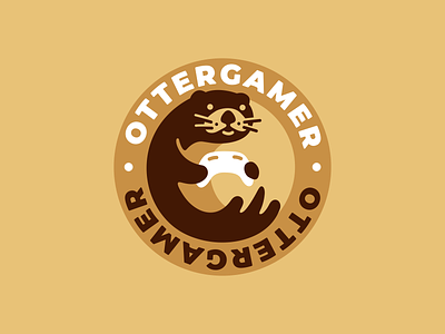 Otter Gamer Logo animal brand branding for sale gamepad gamer logo mark nagual design otter ottergamer sea otter