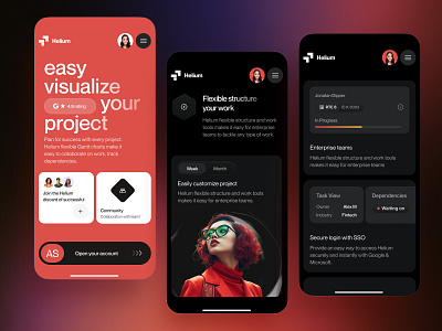 Helium - iOS App: Onboarding UI Exploration branding clean dashboard design gradient ios management mobile mobile design product product design ui user interface ux ux design