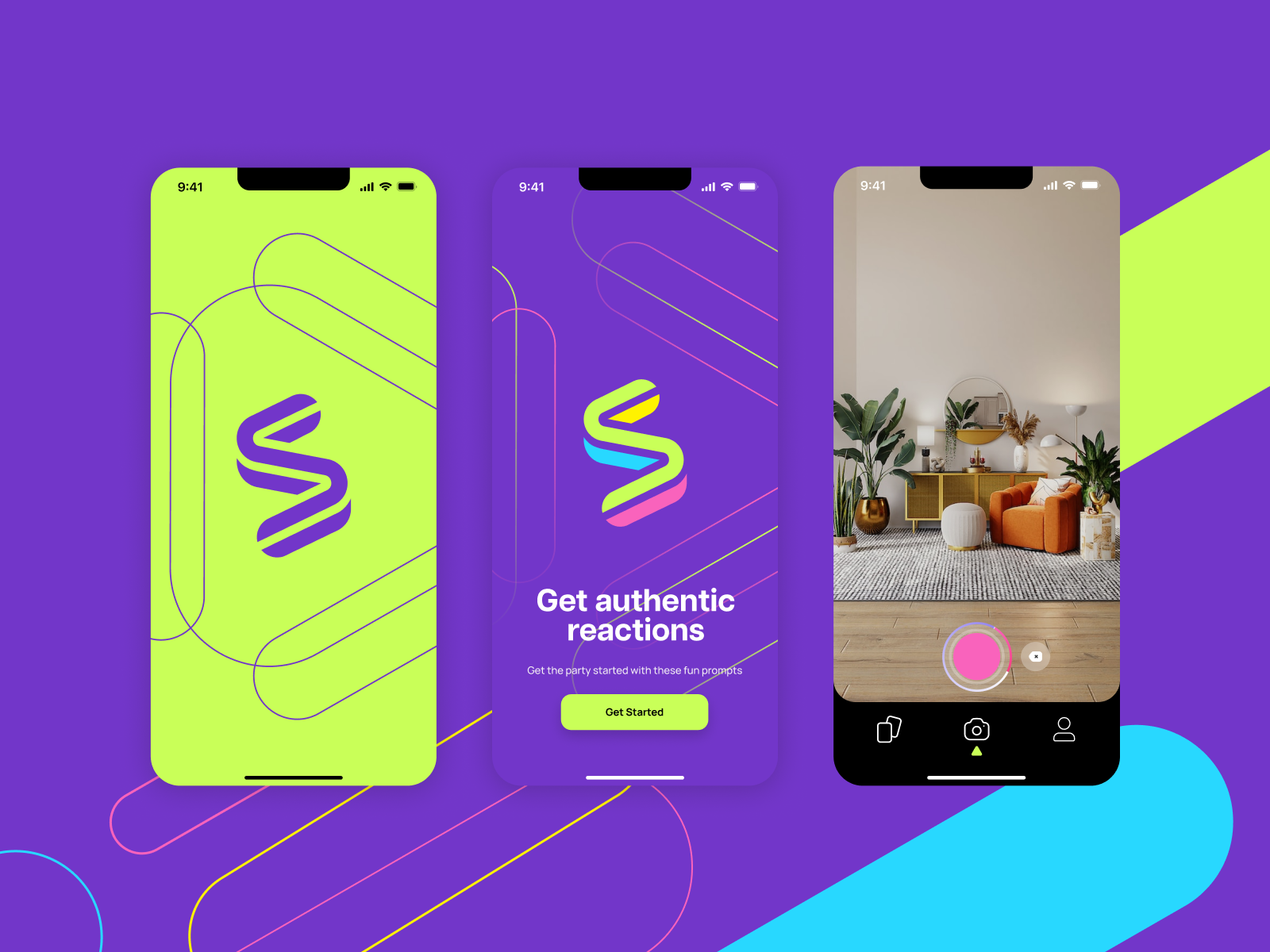 Seen App app design branding identity logo mark negative space symbol ui design