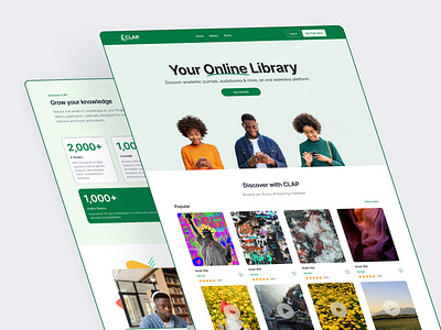 Updated Online library webapp app design graphic design ui ux