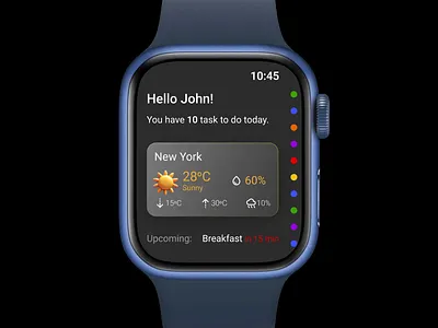 Activity Management App apple applewatch dailyui design graphic design portfolio task taskmanagement ui ui 047 uidesign uix101 ux watch
