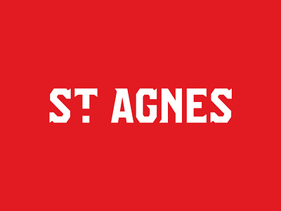 Saint Agnes, Wordmark aggies athletics branding college font logo logotype school sports type typography wordmark