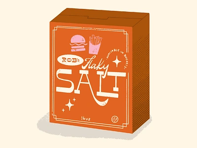 Gourmet Salt box illustration branding design graphic design hand lettering illustration logo packaging procreate typography vintage