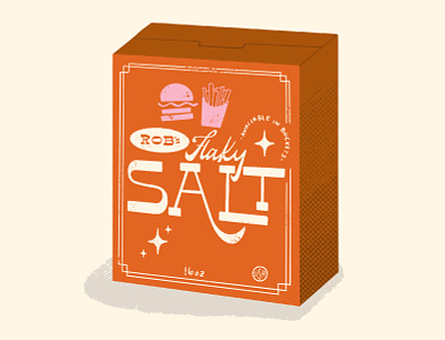 Gourmet Salt box illustration branding design graphic design hand lettering illustration logo packaging procreate typography vintage