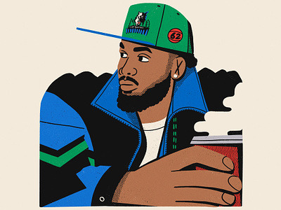 62 pt game all the pretty colors basketball character coffee fasion illustration karl towns minnesota timberwolves nathan walker