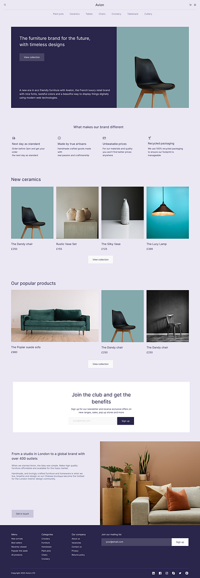 E-Commerce Website branding design e commerce furniture typography ui ux ux research vector website