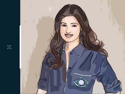 Portrait Practice_Twinkle Khanna_01 illustration