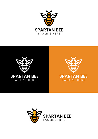 Spartan Bee logo warrior