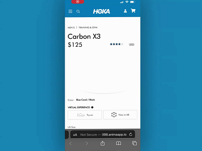 HOKA 3D Product Viewer Concept 3d design ecommerce webdesign