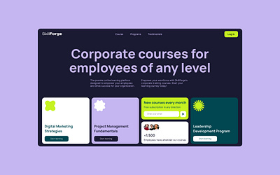 Сorporate course platform corporate design mainpage platform ui web website